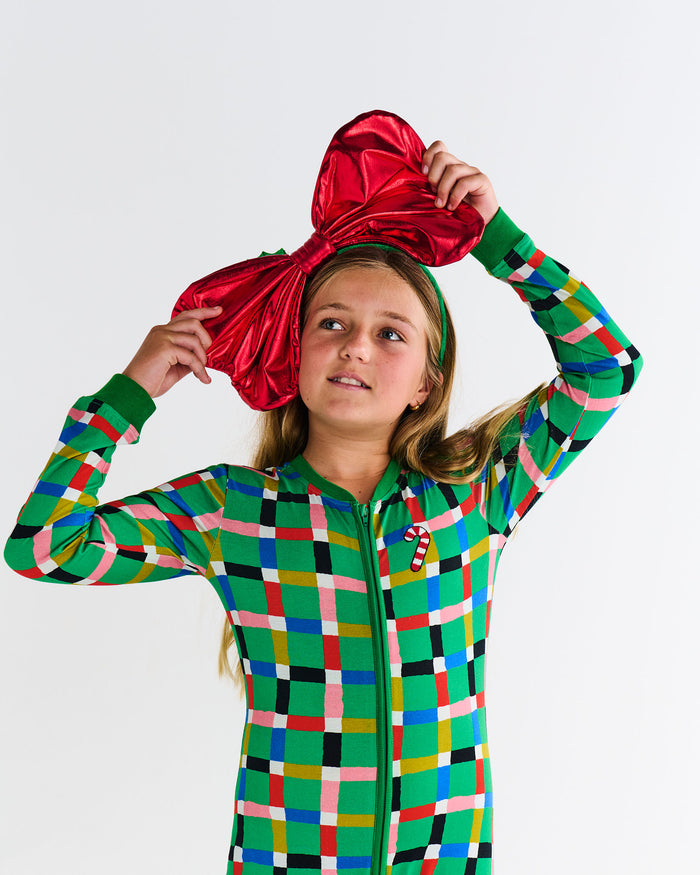 Jolly Tartan Kids Organic Cotton Pyjama Onesie