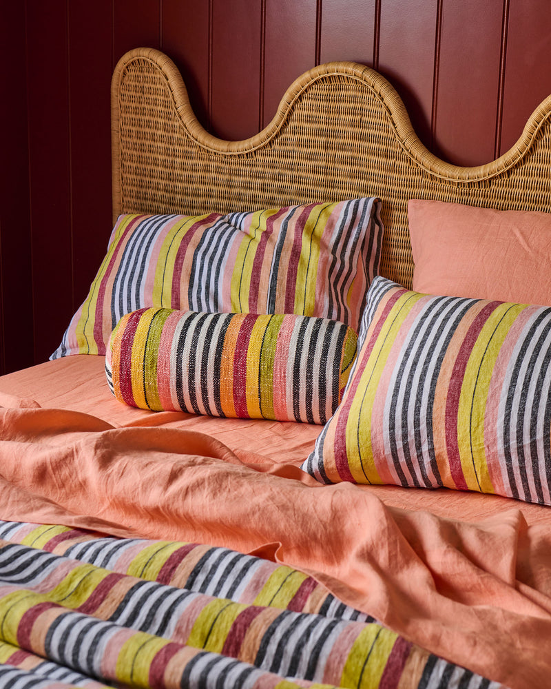 Casablanca Stripe Woven Bolster Cushion