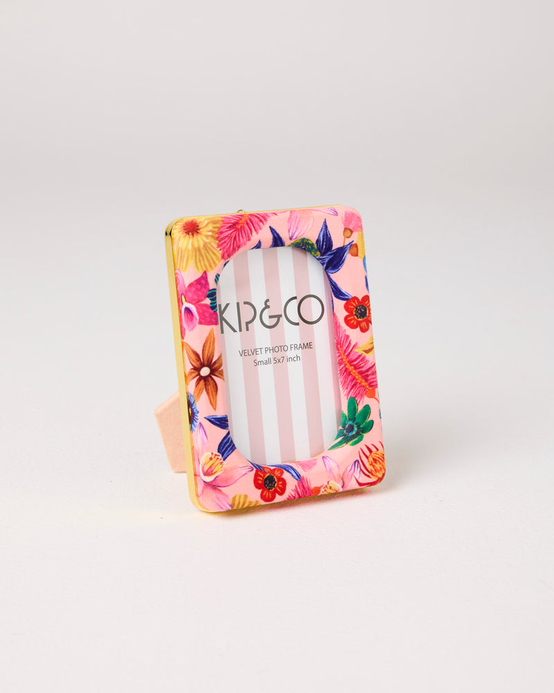 Wild Flowers In Bloom Oval Velvet Photo Frame