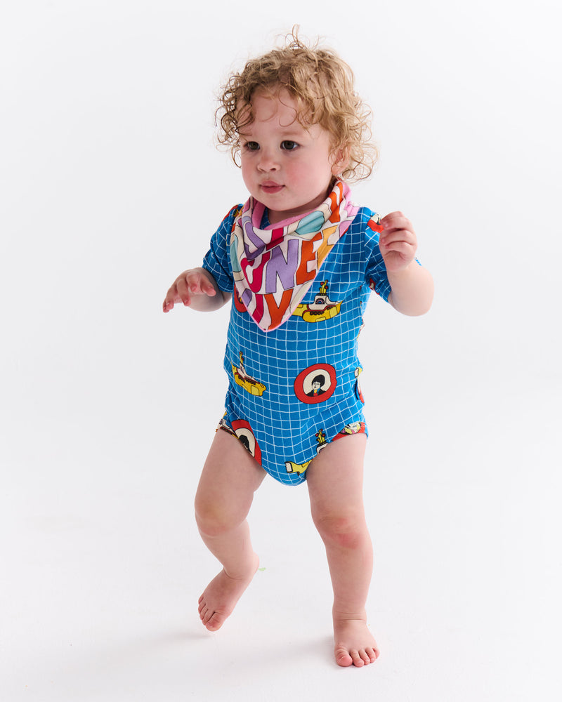 Kip&Co x The Beatles All You Need Is Love and Big Band Organic Cotton Dribble Bib Set