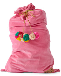 Pinky Velvet Santa Sack