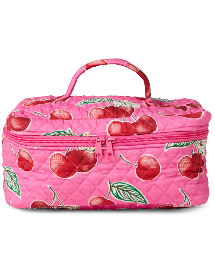 Cherry Blossom Quilted Cotton Toiletry Case