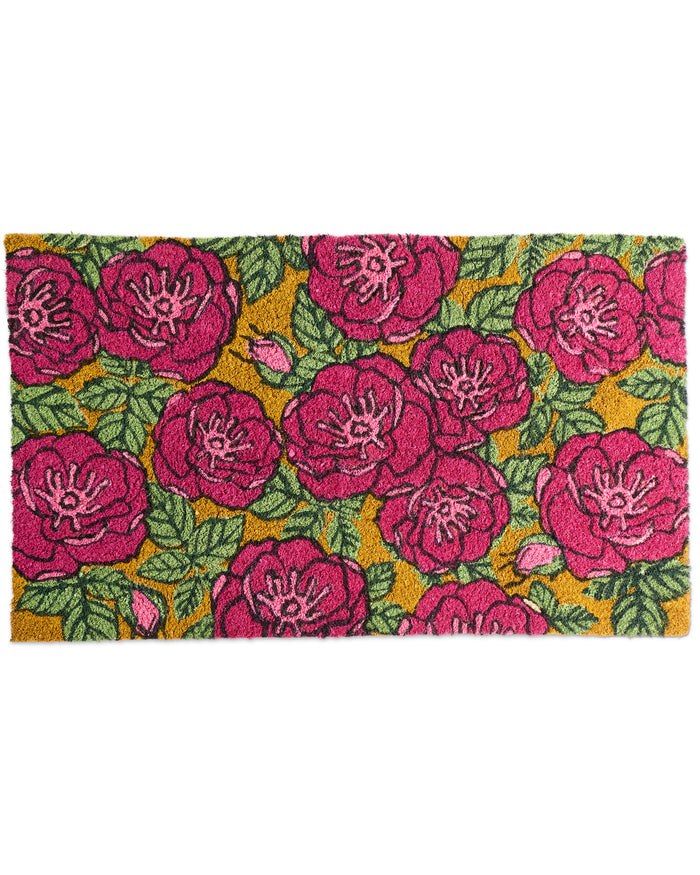 Golden Peony Coir Door Mat
