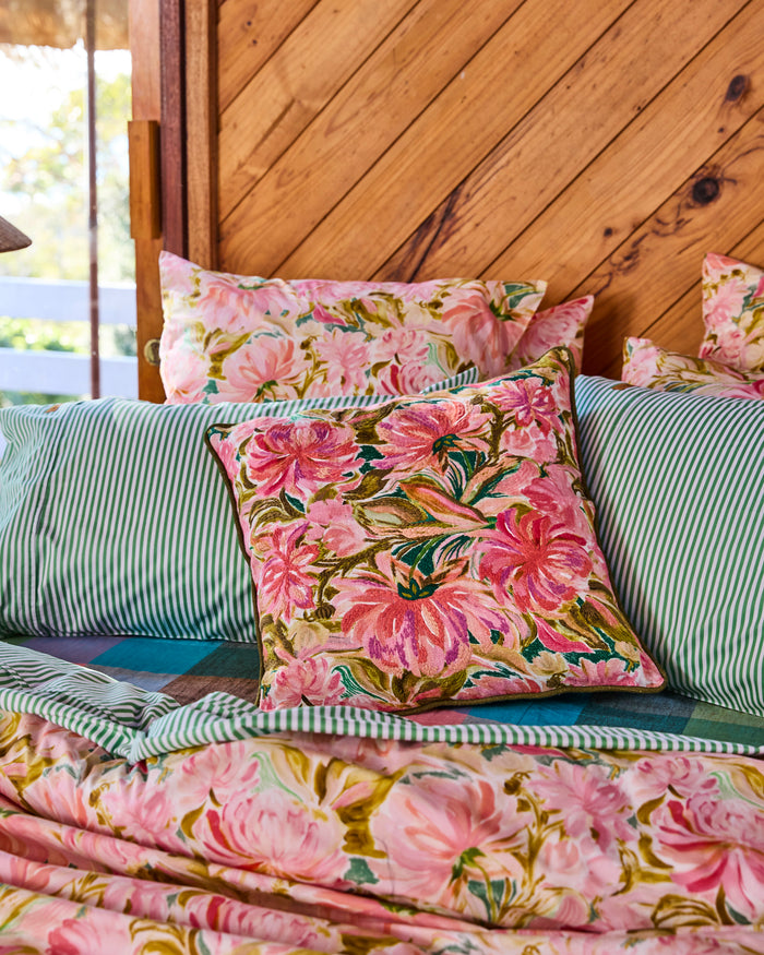 Warm Floral Breeze Organic Cotton European Pillowcases