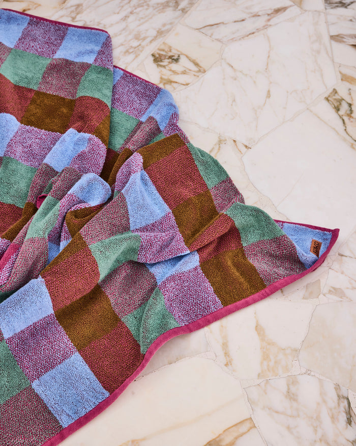 Bondi Tartan Terry Bath Sheet