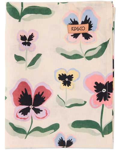 Pretty Pansy Tea Towel
