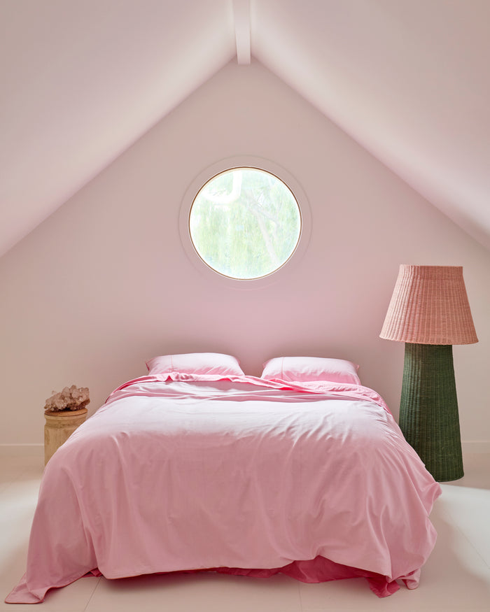 Glow In Pink Bamboo Cotton Quilt Cover