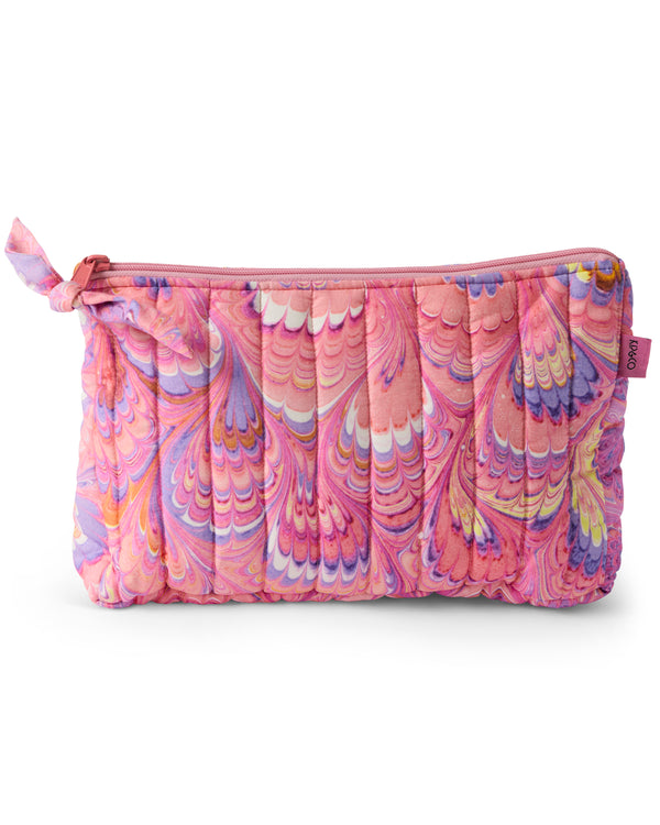 Kip&Co x Romance Was Born Cosmic Marble Quilted Cotton Toiletry Purse