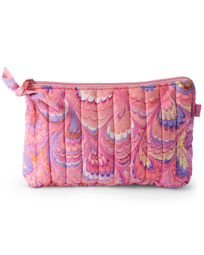 Kip&Co x Romance Was Born Cosmic Marble Quilted Cotton Toiletry Purse