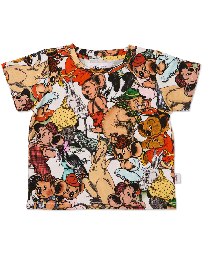 Kip&Co x Blinky Bill Blinky And Friends Kids Organic Cotton T-Shirt