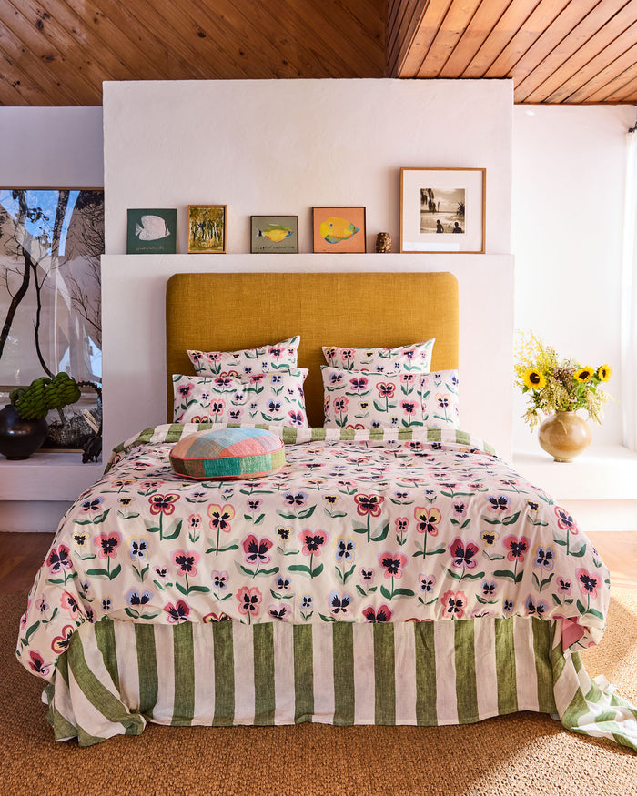 Pretty Pansy Organic Cotton Quilt Cover