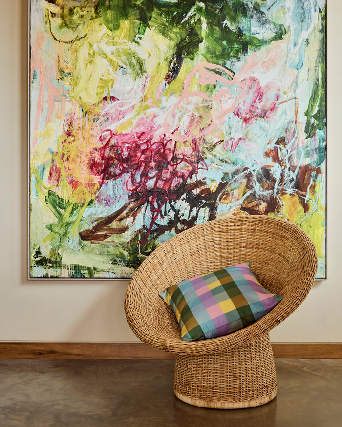 Sorbet Tartan Outdoor Cushion