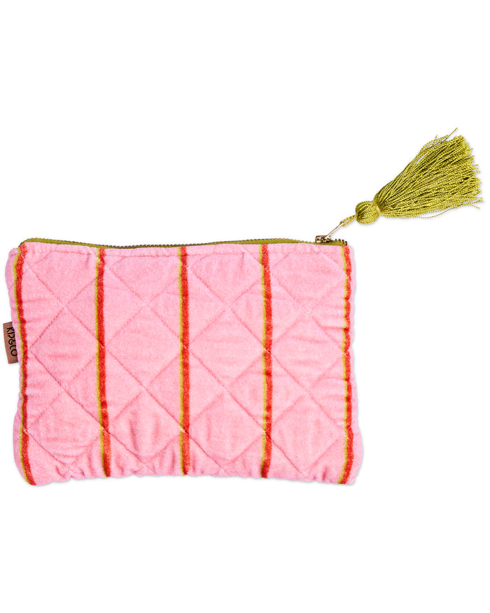 Wategos Soiree Stripe Velvet Cosmetics Purse