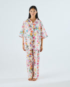 Kip&Co x Romance Was Born Dream Bloom Adult Organic Cotton Oversized Short Sleeve Shirt & Pant Pyjama Set