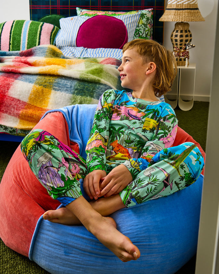 Jurassic Kids Organic Cotton Long Sleeve Top & Pant Pyjama Set