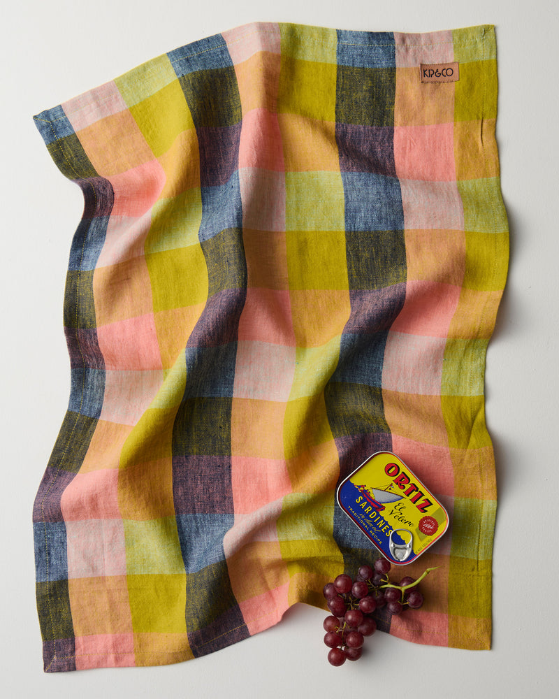 Florida Tartan Tea Towel
