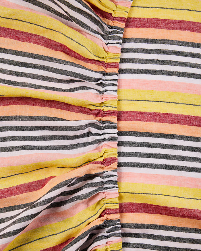 Casablanca Stripe Linen Fitted Sheet