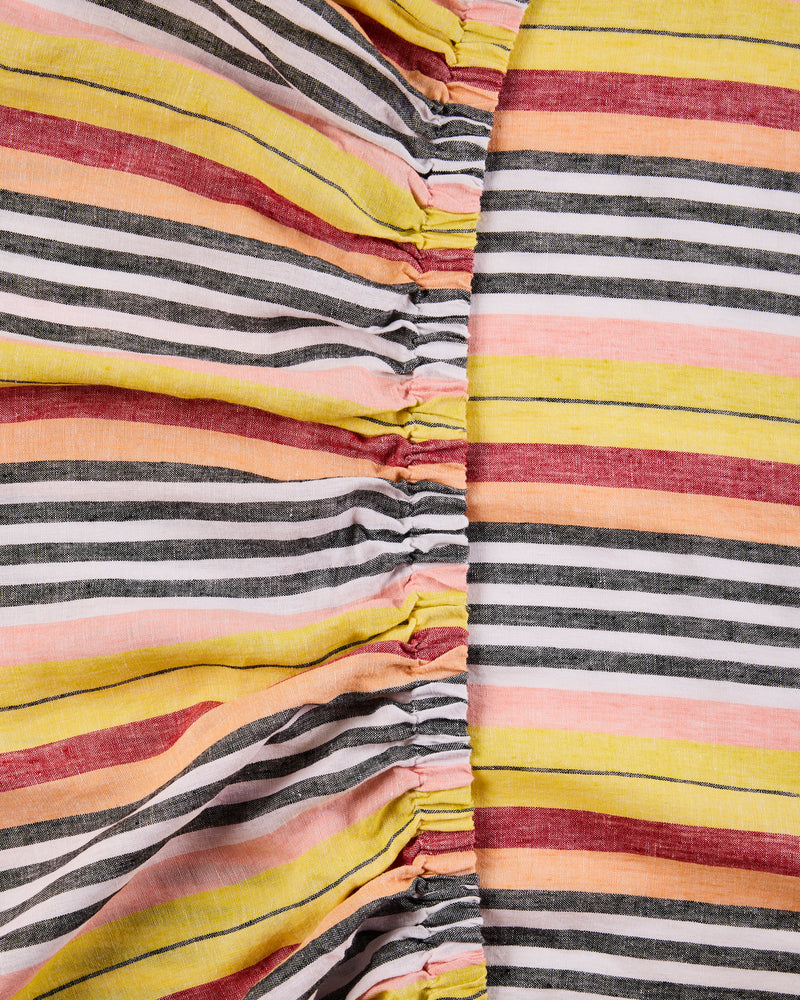 Casablanca Stripe Linen Fitted Sheet