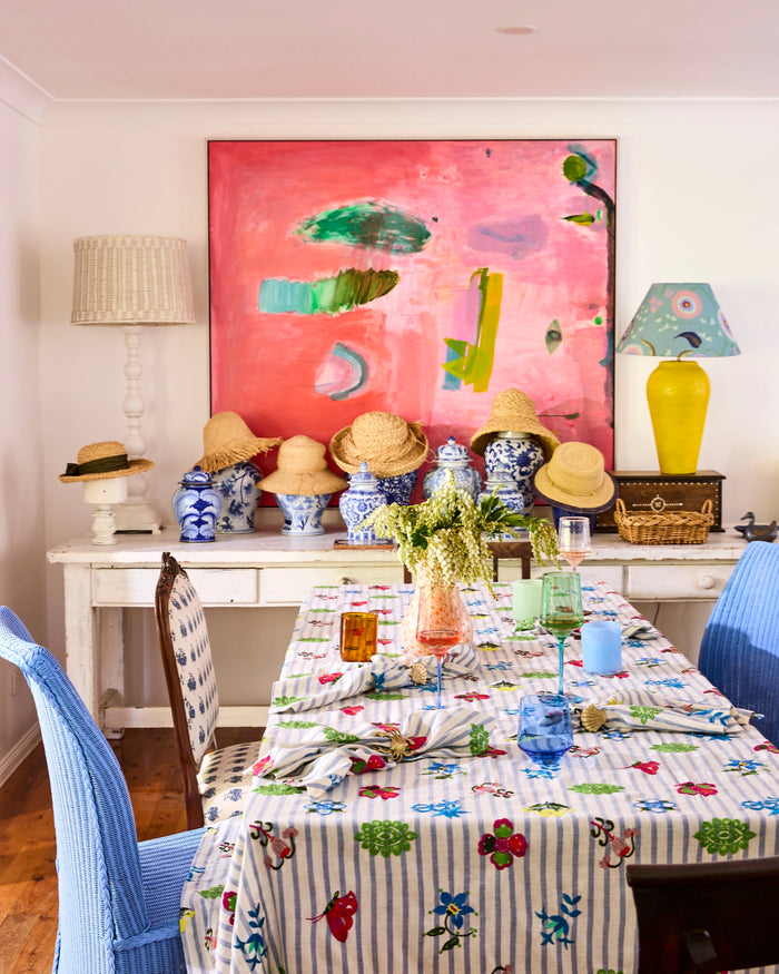 Kip&Co x Anna Spiro Malabar Floral Embroidered Tablecloth