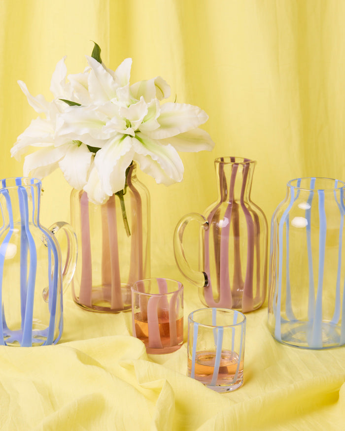 Ahoy Stripe Tumbler Glass 2P Set