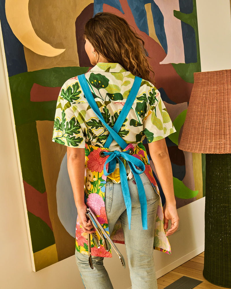 Follow The Sun Yellow Canvas BBQ Apron