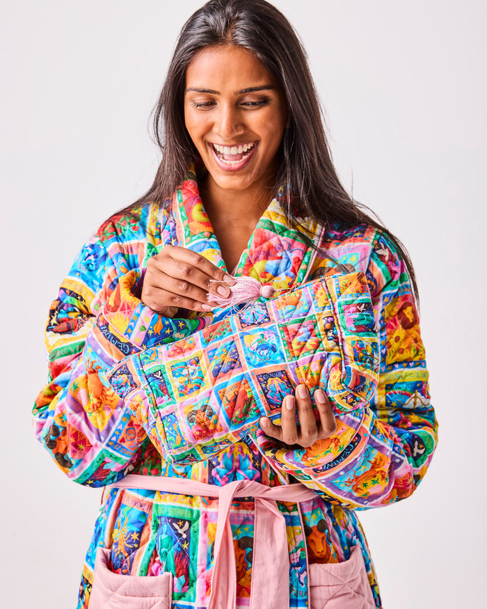 Zodiac Quilted Cotton Toiletry Bag