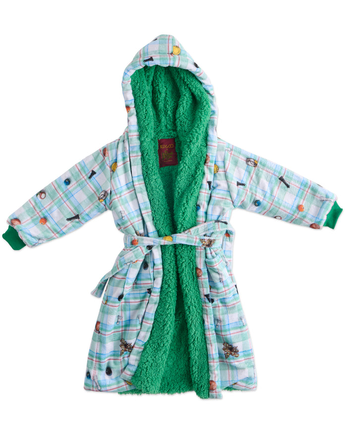 Kip&Co x Eleventh Hour Snookered Tartan Kuddle Kids Robe