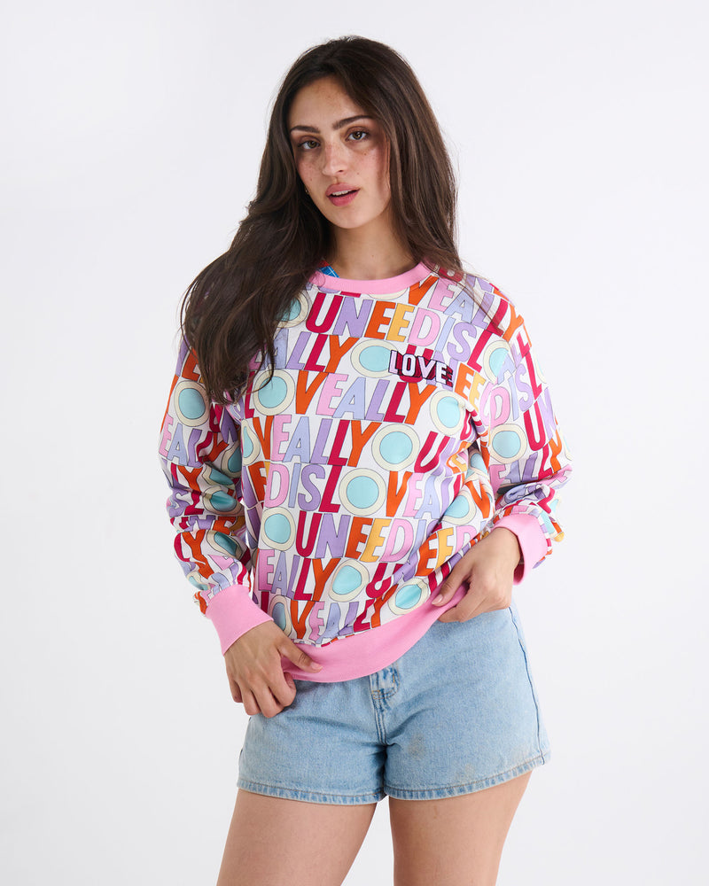 Kip&Co x The Beatles All You Need Is Love Adult Organic Cotton Sweater