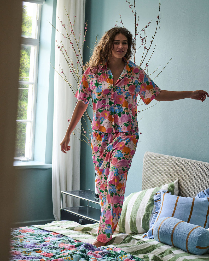 Follow The Sun Adult Organic Cotton Short Sleeve Shirt & Pant Pyjama Set