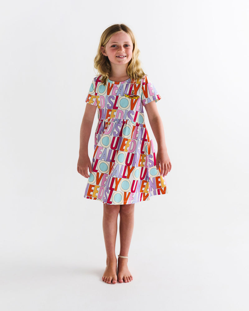 Kip&Co x The Beatles All You Need Is Love Organic Cotton Everyday Dress