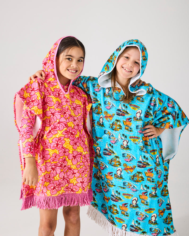 Kip&Co x Mambo Mambo World Printed Kids Terry Poncho
