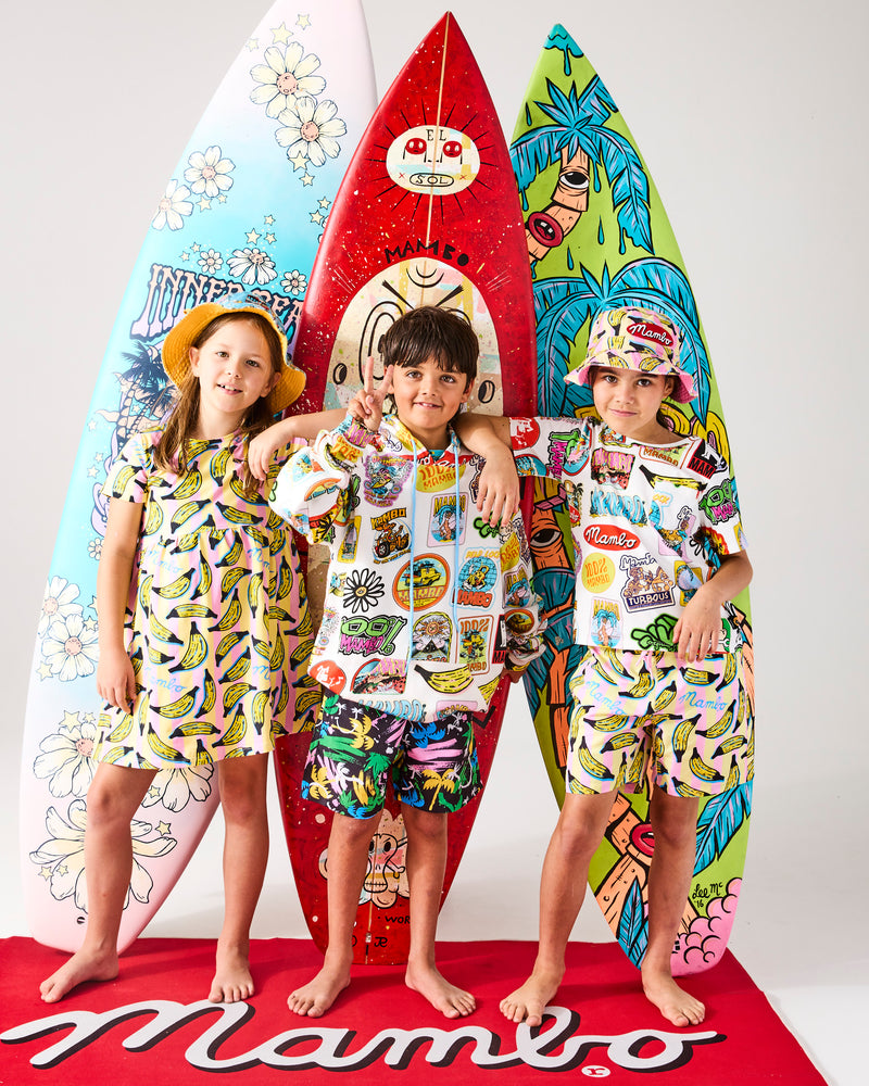 Kip&Co x Mambo Sticker Club Kids Organic Cotton Baggy Hoodie