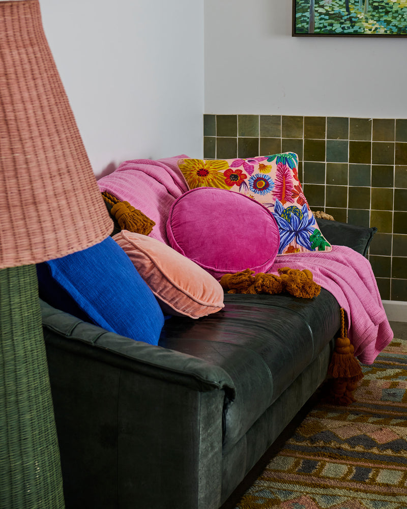 Sunset Delight Tassel Throw