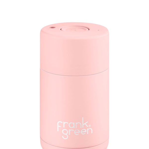 frank green Ceramic Reusable Cup with Push Button Lid, 12oz Capacity  (Blushed)