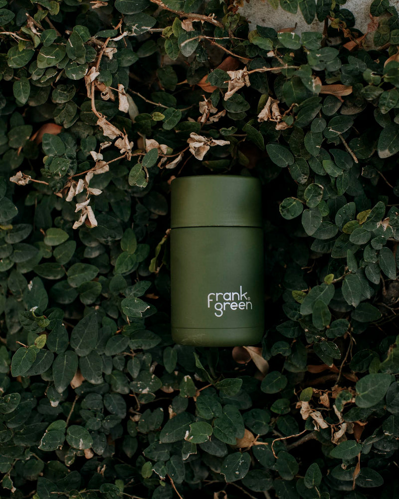 frank green Khaki Ceramic Reusable Cup with Push Button Lid - 10oz / 295ml
