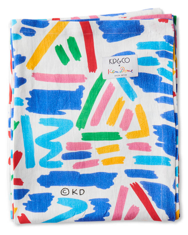 Kip&Co X Ken Done Little Tackers Rectangular Linen Tablecloth