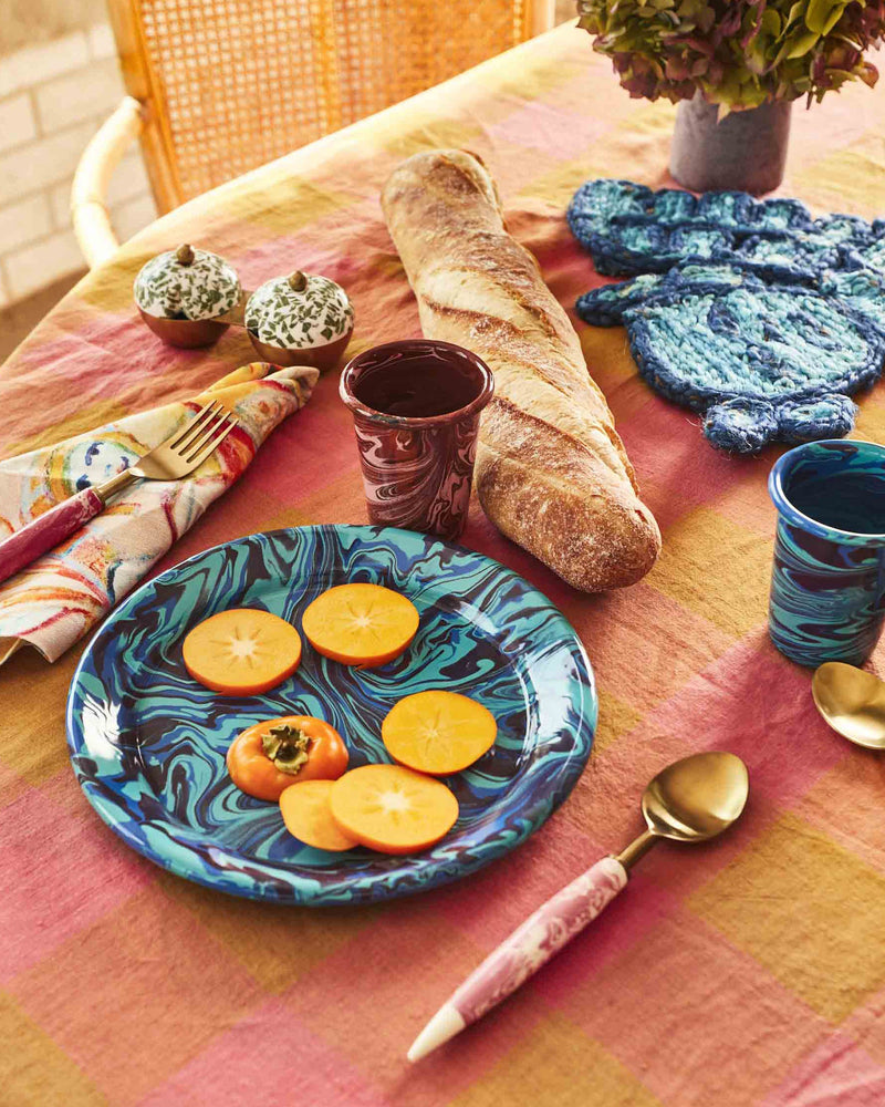 Toasted Marshmallow Linen Tablecloth