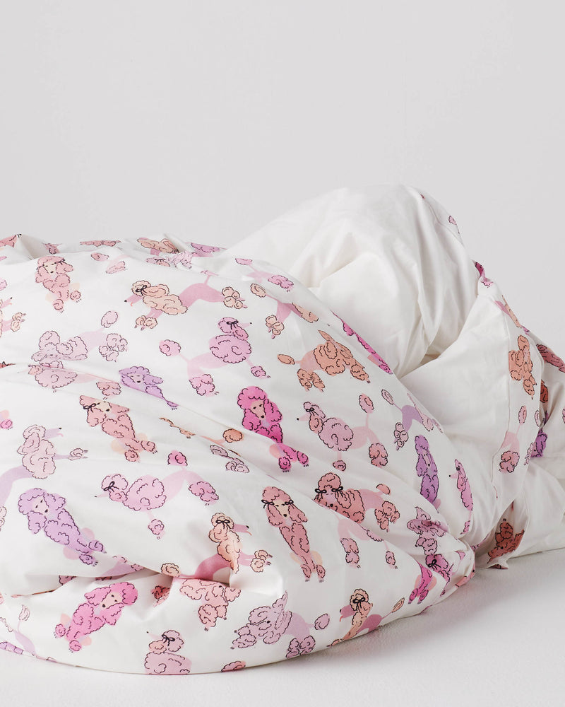 Pink Poodle Organic Cotton Quilt Cover