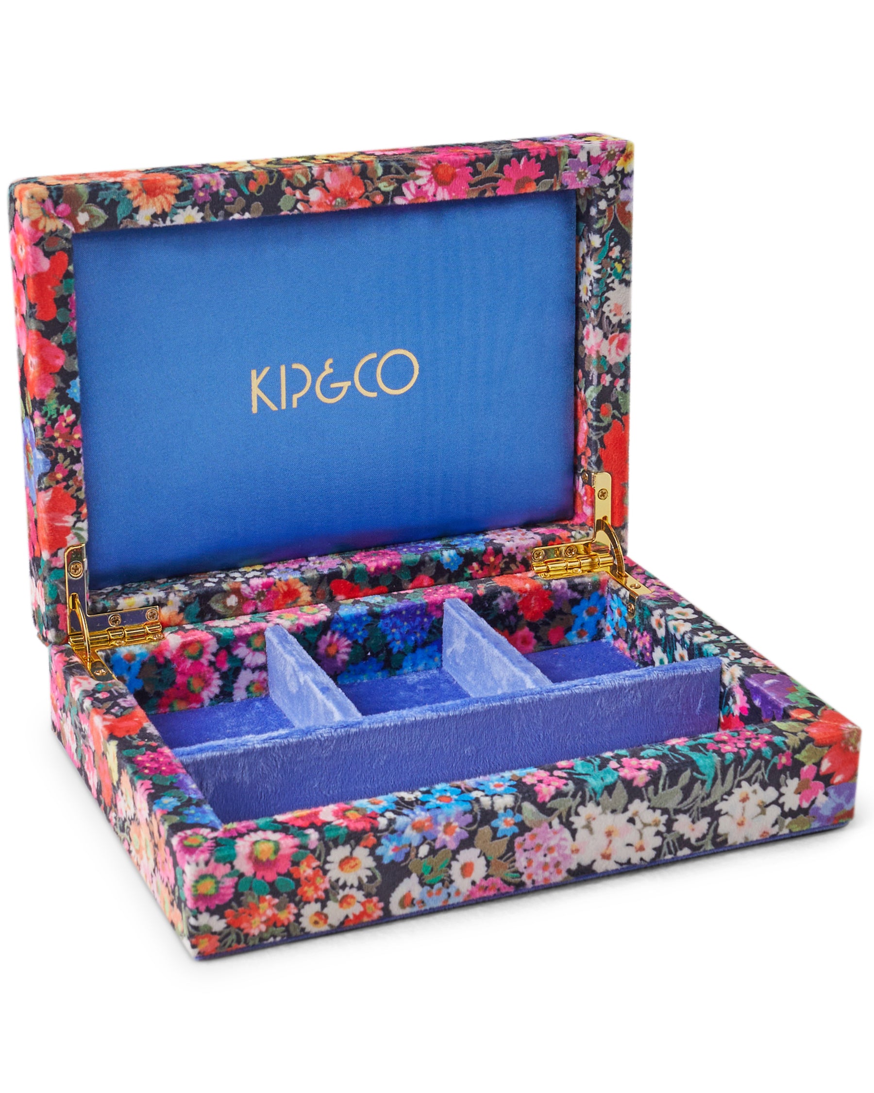 Forever Floral Black Small Velvet Jewellery Box Kip&Co