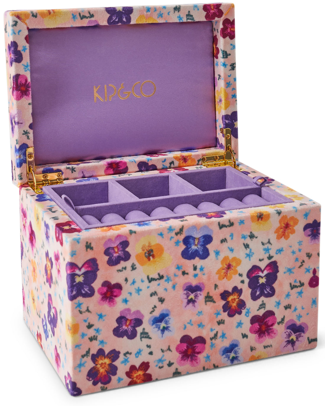 Pansy Large Velvet Jewellery Box