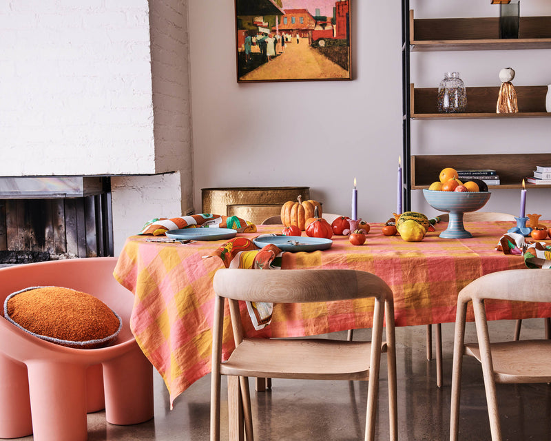 Toasted Marshmallow Linen Tablecloth