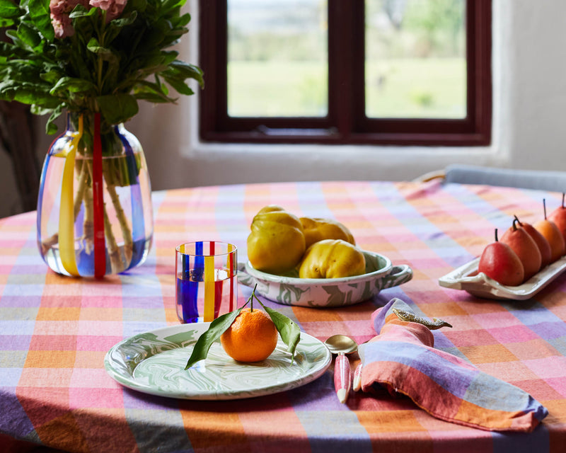 Tutti Frutti Round Linen Tablecloth