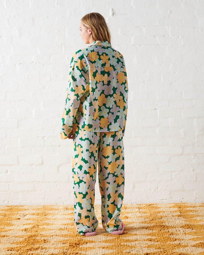 Bush Daisy Teen Organic Cotton Long Sleeve Shirt & Pant Pyjama Set