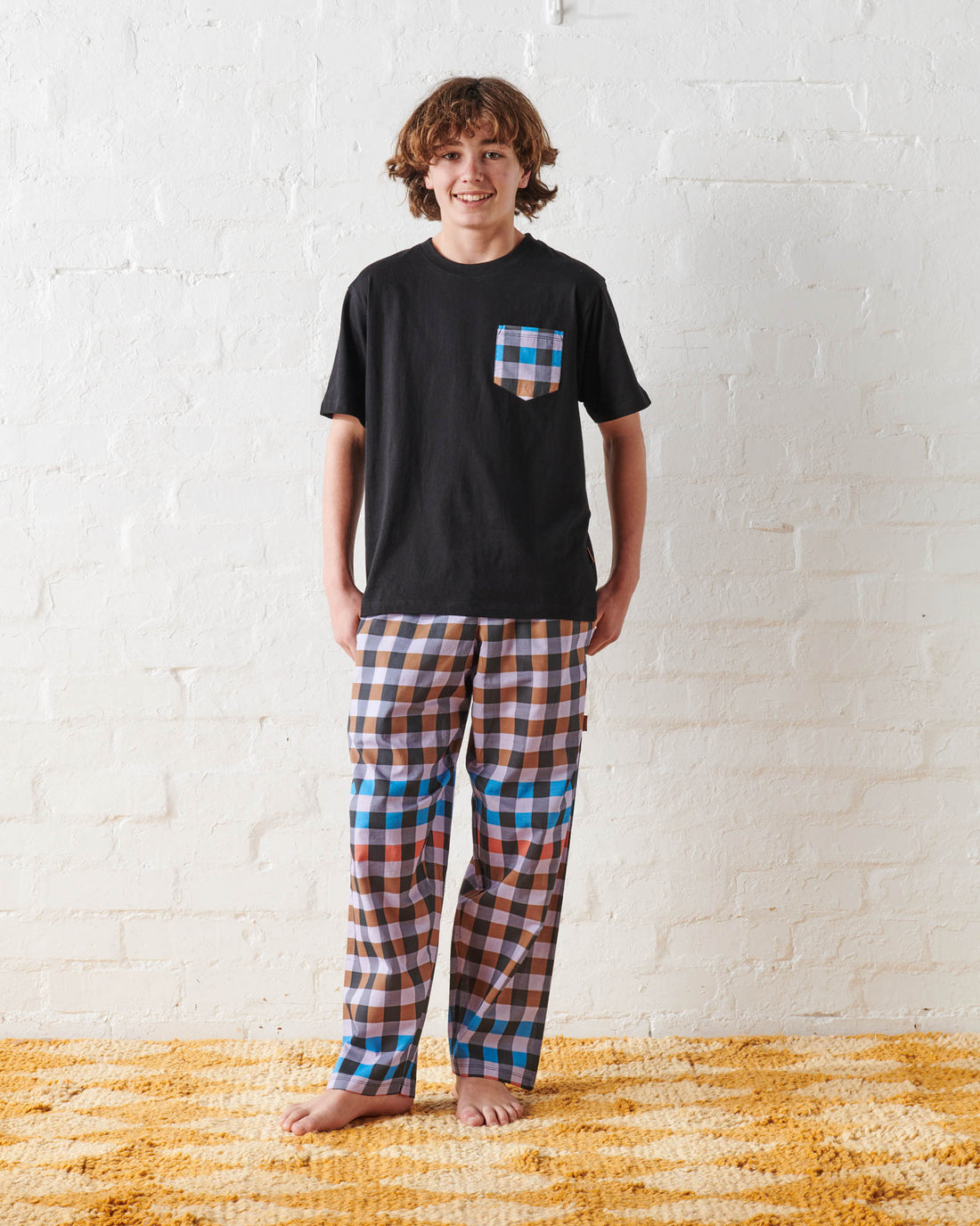 Treasure Tartan Teen Organic Cotton Tee & Pant Pyjama Set