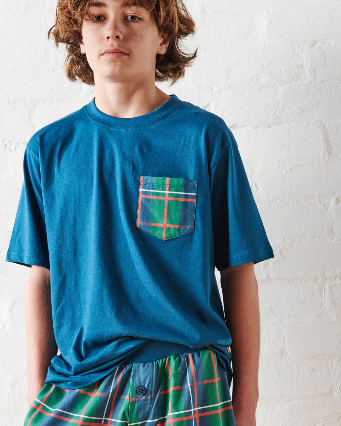 Tartan Fun Teen Organic Cotton Tee & Pant Pyjama Set