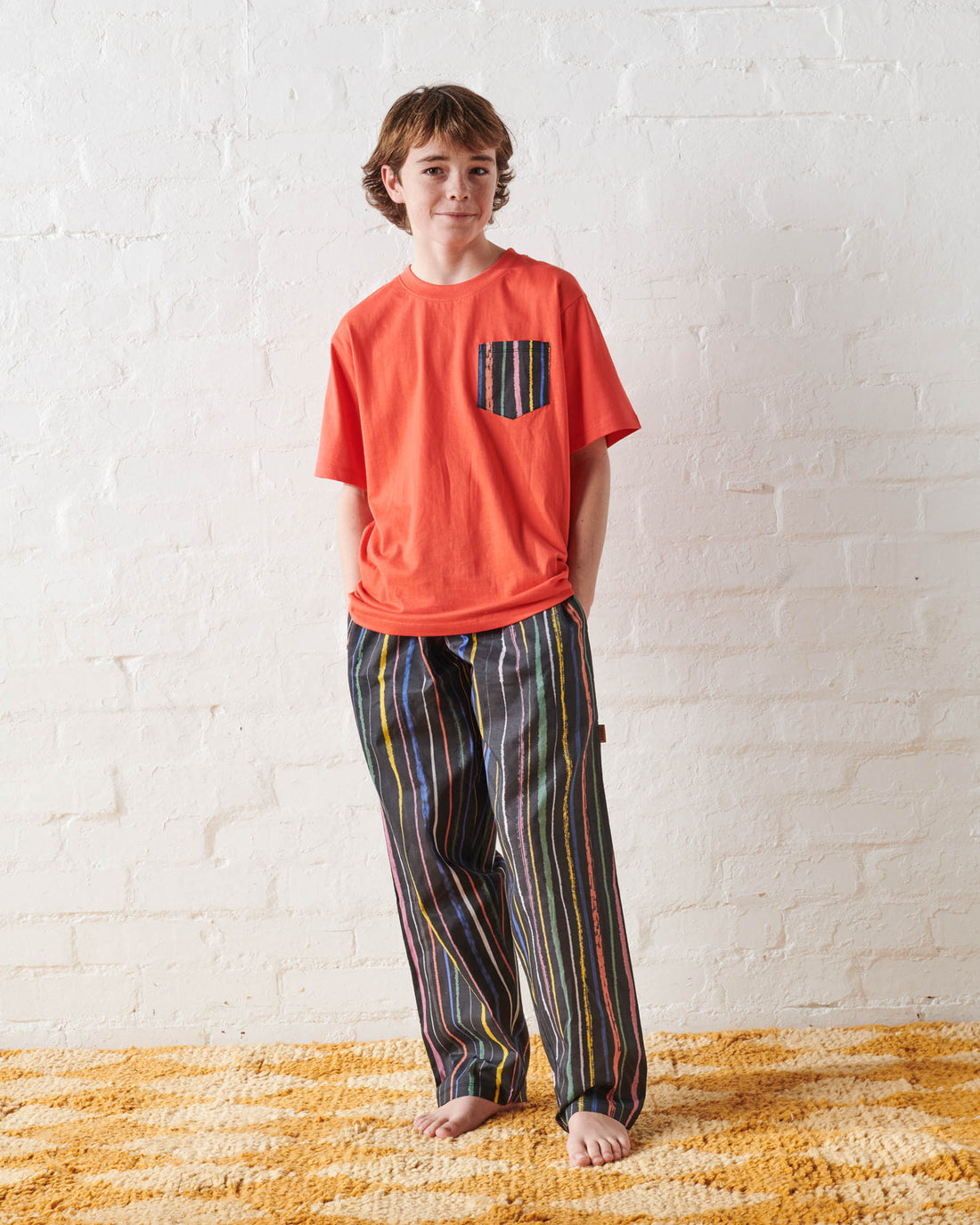 Drawn Up Teen Organic Cotton Tee & Pant Pyjama Set