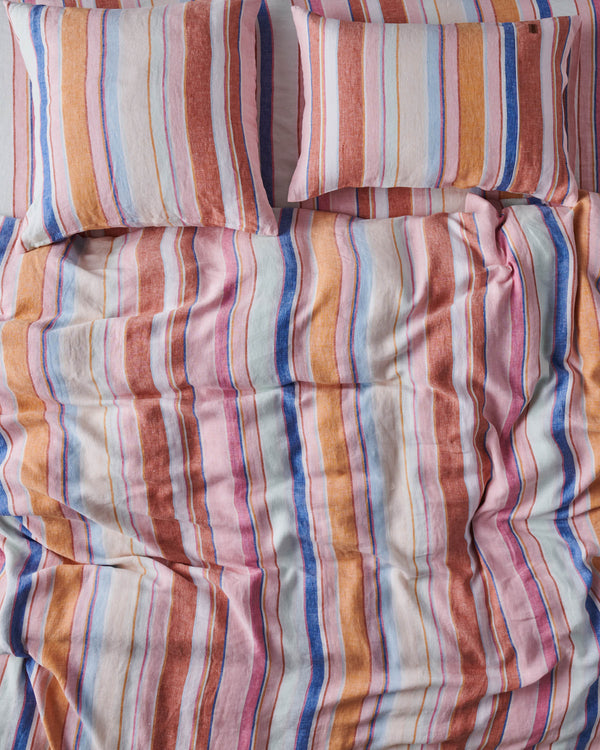 Jaipur Stripe Linen Fitted Sheet