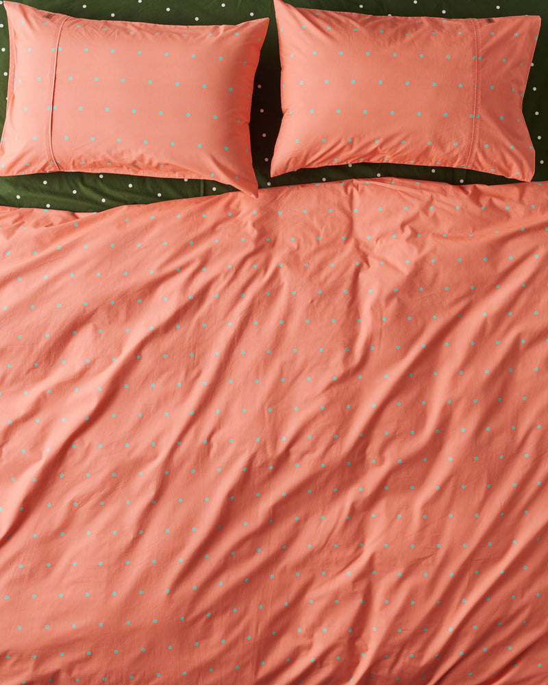 Polkadot Peachy Organic Cotton Pillowcases