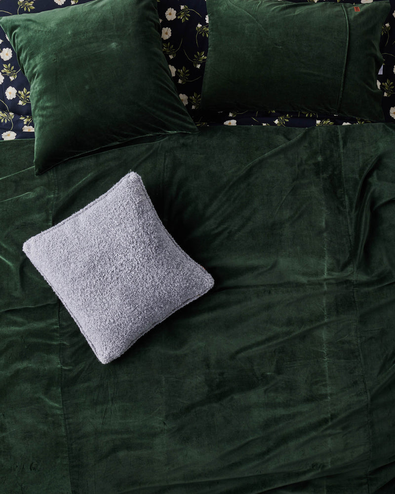 Kombu Green Velvet European Pillowcases