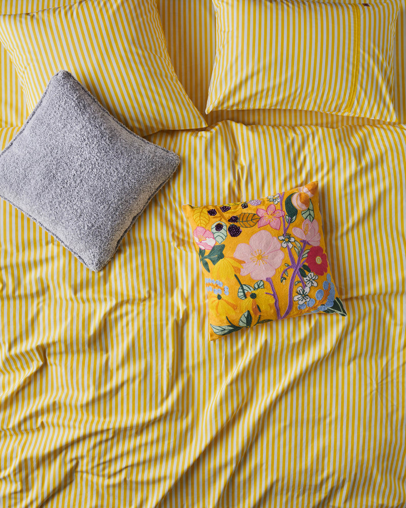 Limoncello Stripe Organic Cotton European Pillowcases
